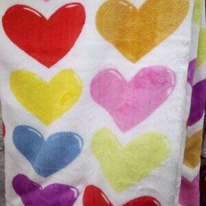 Different Colors Hearts Soft Blanket